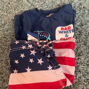 Boys rash guard and bathing suit